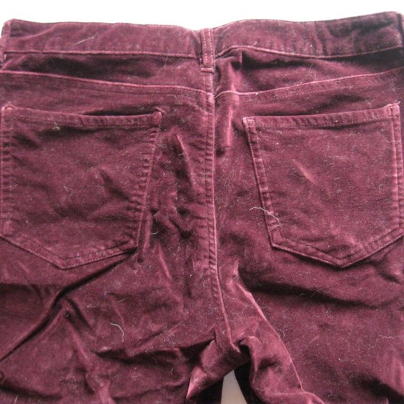 Ruff Hewn Velvety Maroon Straight Leg Pants - Picture 5 of 10